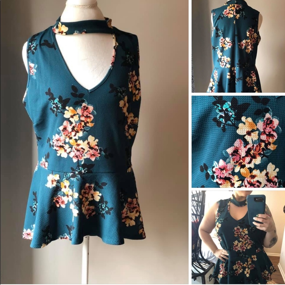 1X Cleo floral high low top